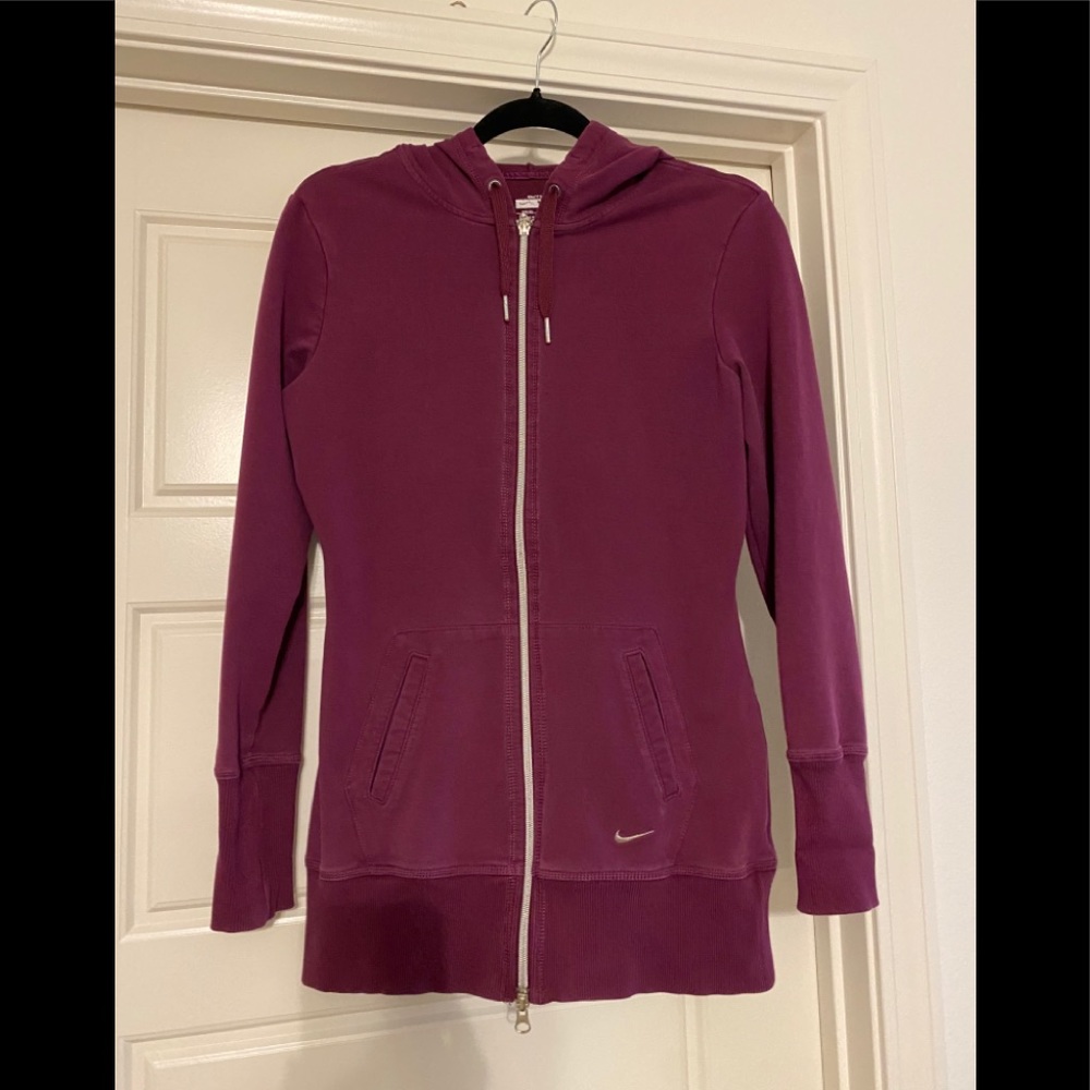 Nike extra long zip up hoodie